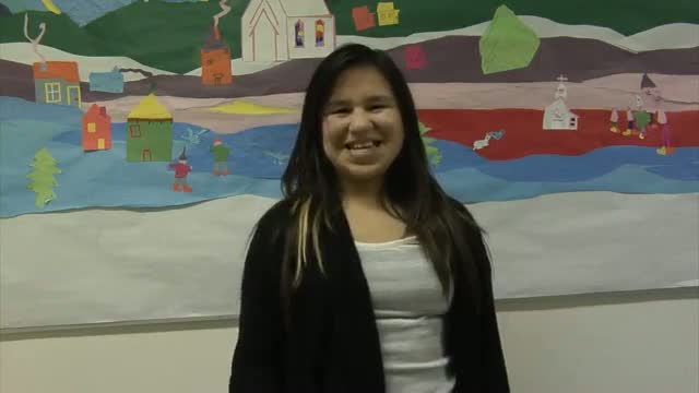 Thank you message from Lubicon Cree students